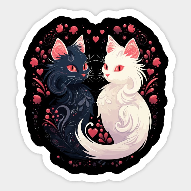 Turkish Angora Couple Valentine Sticker by JH Mart